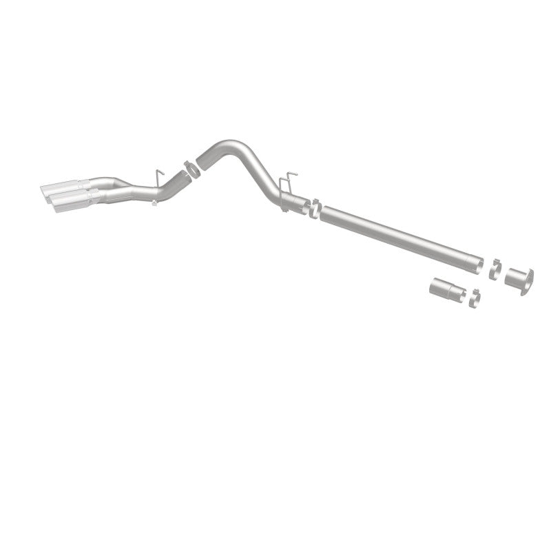 MagnaFlow 08-17 Ford F-250/F-350/F-450 4.6L/6.7 DPF-Back SS 4in Dual Single Passenger Side Rear Exit.