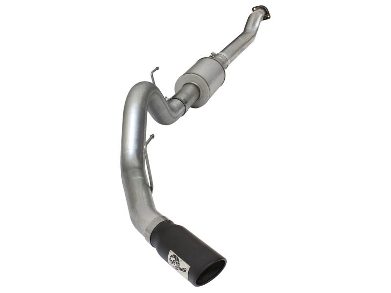 aFe Atlas Exhausts 4in Cat-Back Aluminized Steel Exhaust Sys 2015 Ford F-150 V6 3.5L (tt) Black Tip.