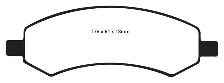 EBC 06-09 Chrysler Aspen 4.7 Yellowstuff Front Brake Pads.