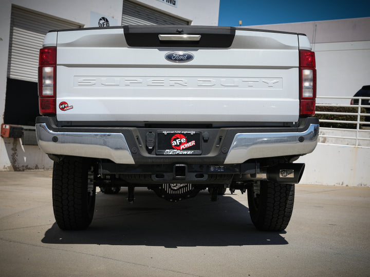 aFe Apollo GT Series 3-1/2in 409 SS Axle-Back Exhaust 17-20 Ford F-250/F-350 6.2/7.3L w/ Black Tips.