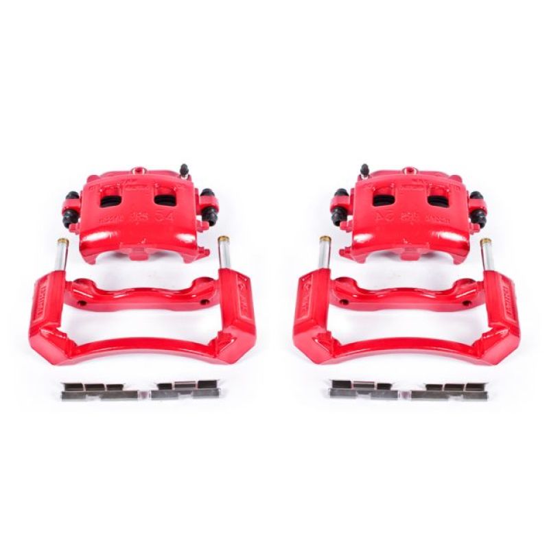 Power Stop 02-05 Dodge Ram 1500 Front Red Calipers w/Brackets - Pair.