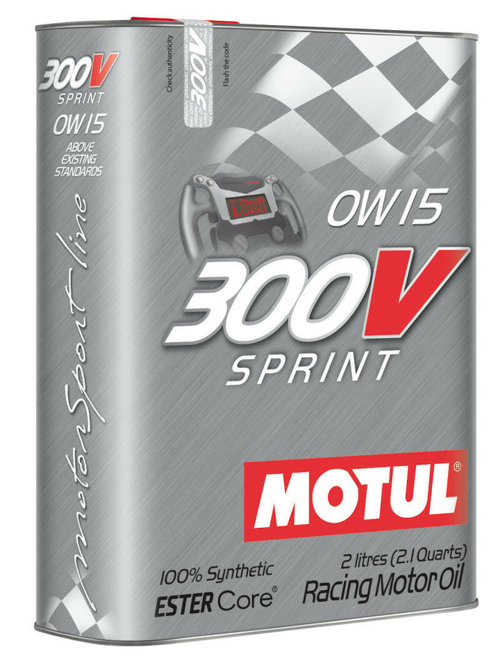 Motul 2L Synthetic-ester Racing Oil 300V SPRINT 0W15.