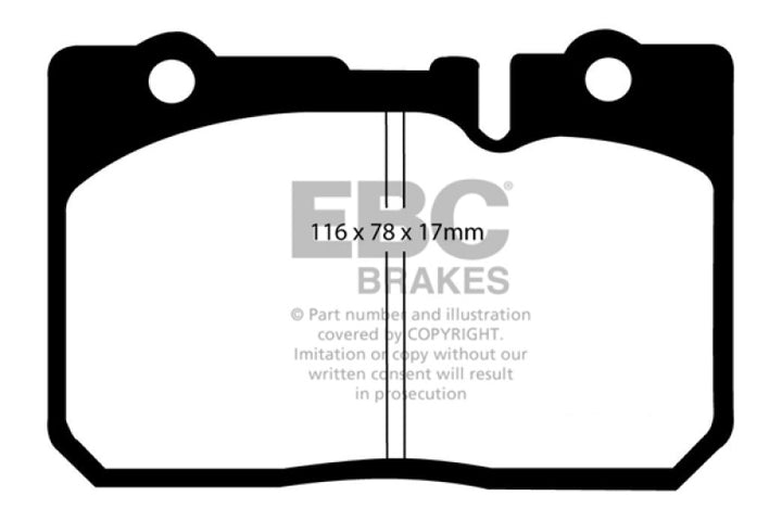 EBC 95-00 Lexus LS400 4.0 Redstuff Front Brake Pads.