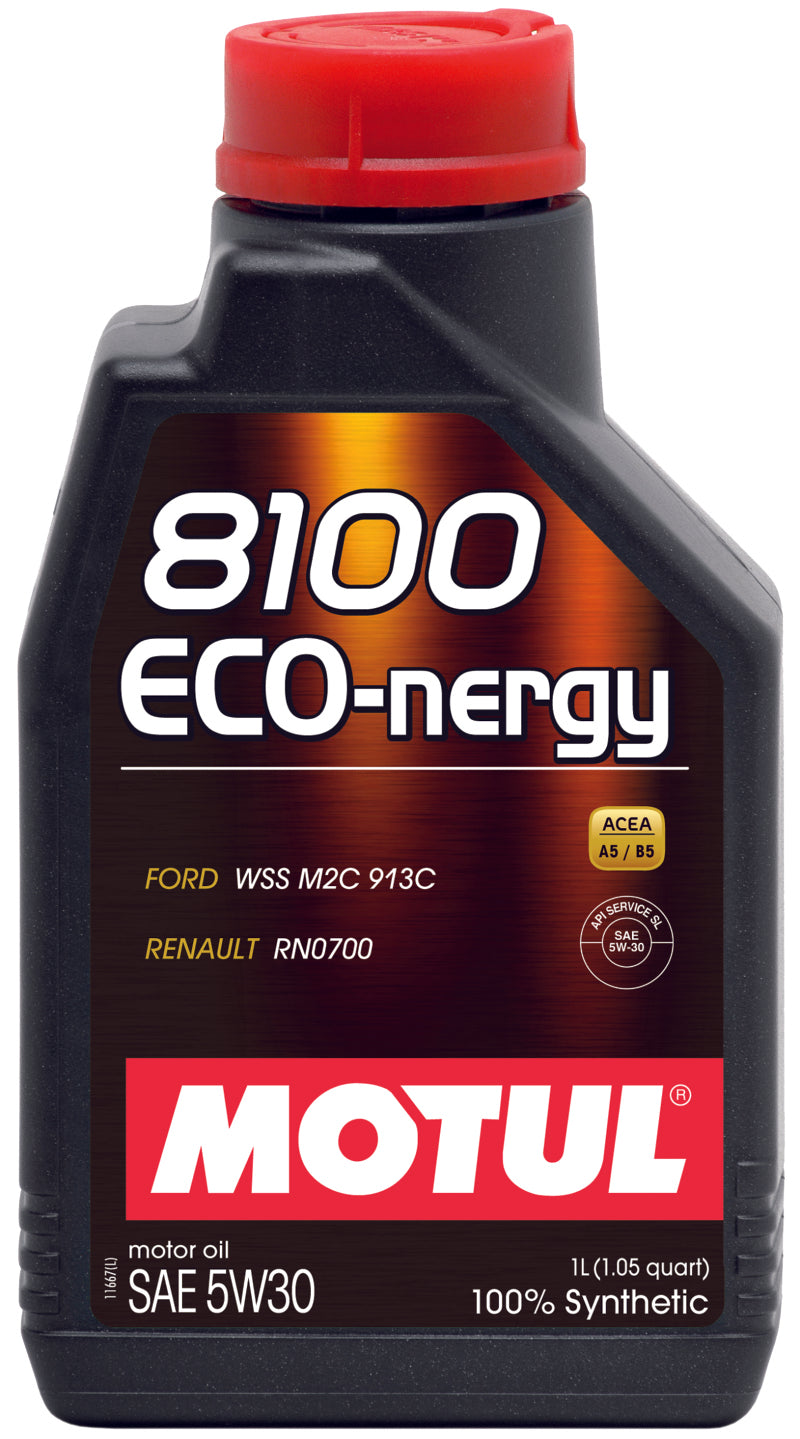Motul 1L Synthetic Engine Oil 8100 5W30 ECO-NERGY - Ford 913C.