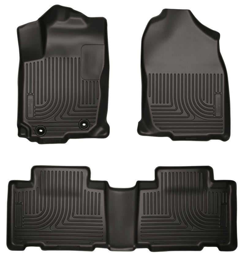 Husky Liners 13 Toyota RAV4 Weatherbeater Black Front & 2nd Seat Floor Liners.