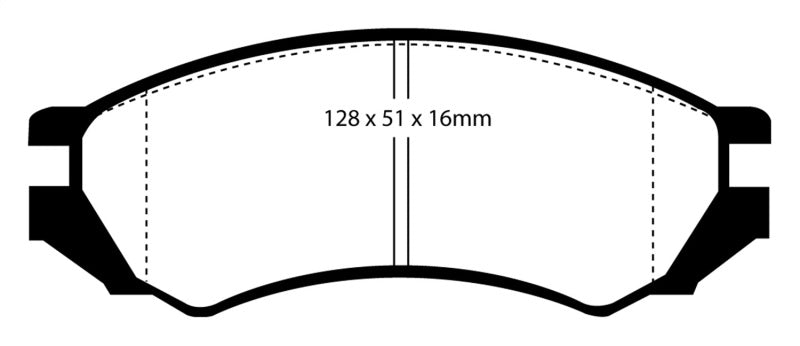 EBC 91-93 Nissan NX 2.0 (ABS) Yellowstuff Front Brake Pads.