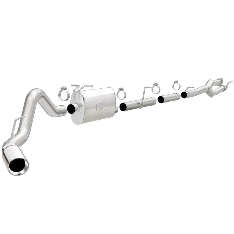 MagnaFlow Sys C/B 11-15 Ford Super Duty F250 6.2L EC CC, SS 3.5in Single Rear Pass Side Ext 5in Tip.