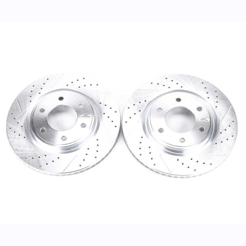 Power Stop 08-10 Infiniti QX56 Front Evolution Drilled & Slotted Rotors - Pair.