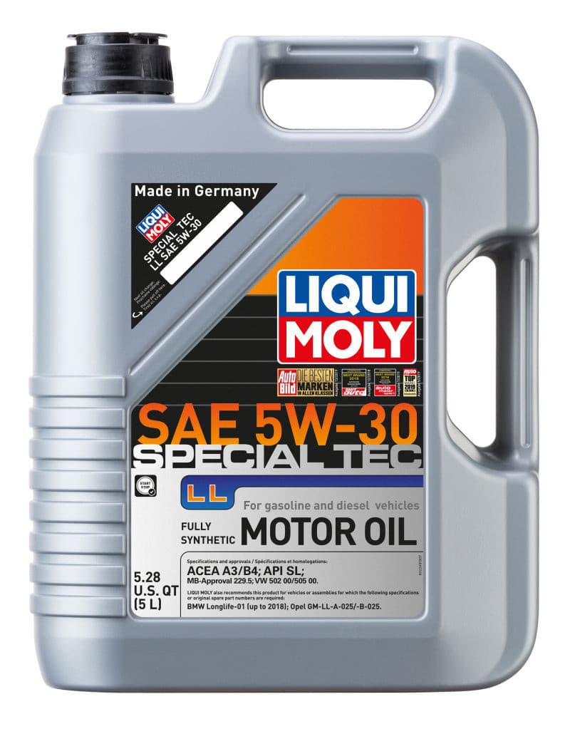 LIQUI MOLY 5L Special Tec LL Motor Oil SAE 5W30.