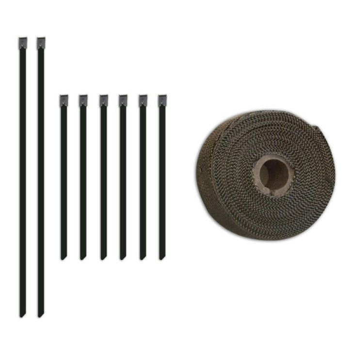 Mishimoto 2 inch x 35 feet Heat Wrap with Stainless Locking Tie Set.