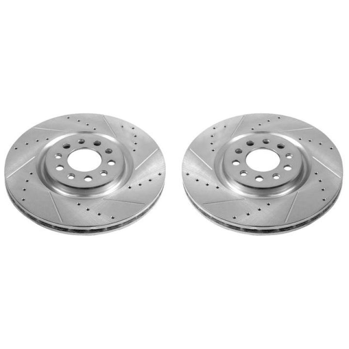Power Stop 15-17 Chrysler 200 Front Evolution Drilled & Slotted Rotors - Pair.