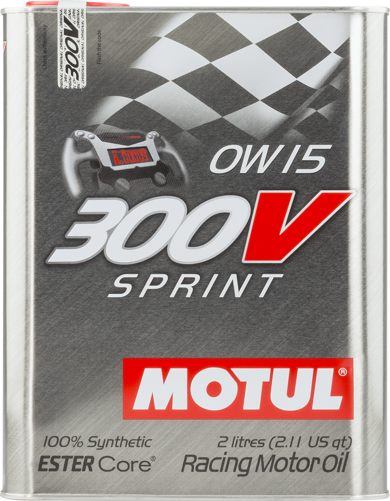 Motul 2L Synthetic-ester Racing Oil 300V SPRINT 0W15.