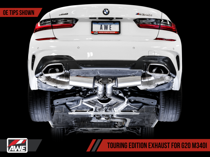 AWE Tuning 2019+ BMW M340i (G20) Non-Resonated Touring Edition Exhaust (Use OE Tips).