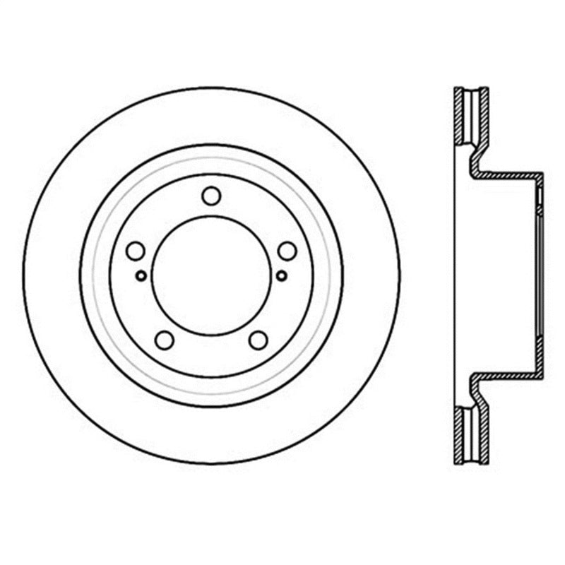 StopTech 07-09 Toyota Tundra / 08-09 Toyota Sequoia Front Left Slotted & Drilled Rotor.