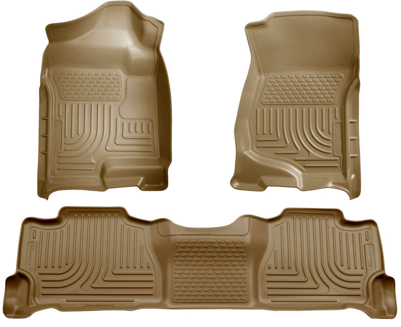 Husky Liners 07-13 GM Escalade ESV/Avalanche/Suburban WeatherBeater Tan Front/2nd Row Floor Liners.