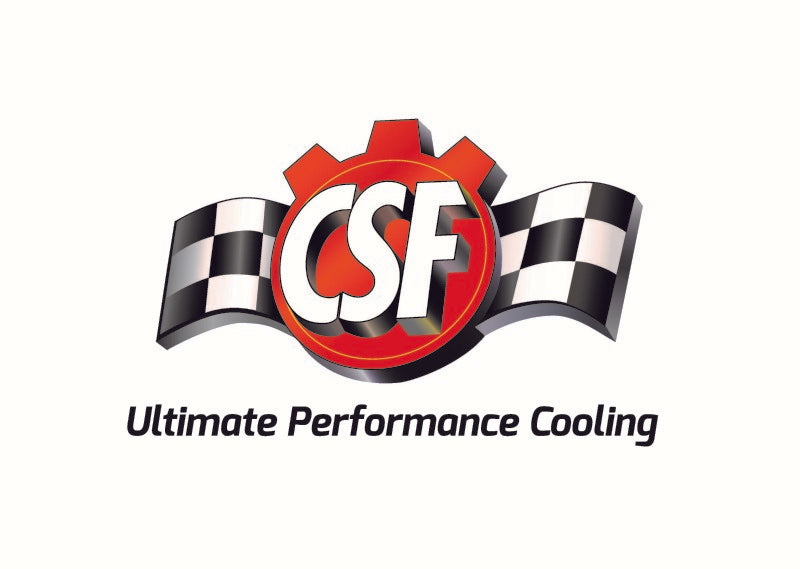 CSF Universal Half Radiator w/-16AN & Slip-On Fittings/12in SPAL Fan & Shroud.