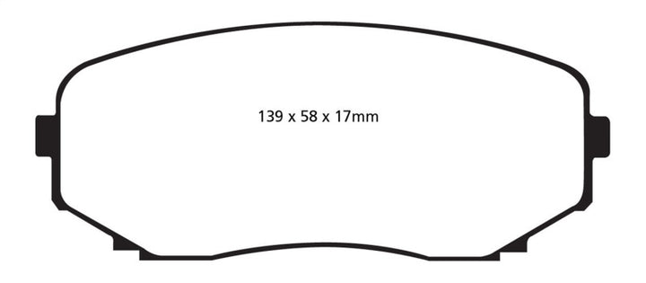 EBC 11-14 Ford Edge 2.0 Turbo Yellowstuff Front Brake Pads.