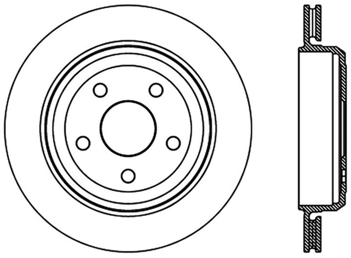 StopTech Slotted Sport Brake Rotor 11-17 Jeep Grand Cherokee (Excludes SRT8).