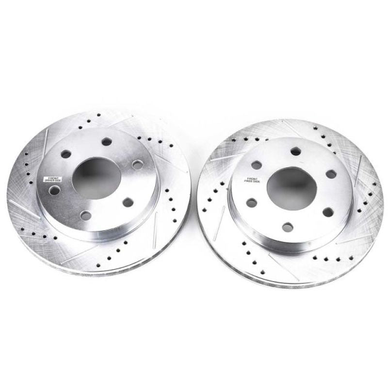 Power Stop 02-06 Cadillac Escalade Front Evolution Drilled & Slotted Rotors - Pair.