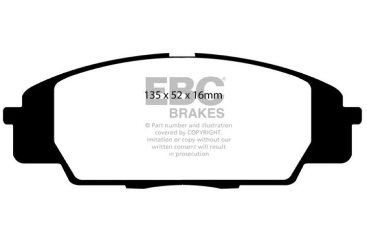 EBC 07-11 Acura CSX (Canada) 2.0 Type S Yellowstuff Front Brake Pads.