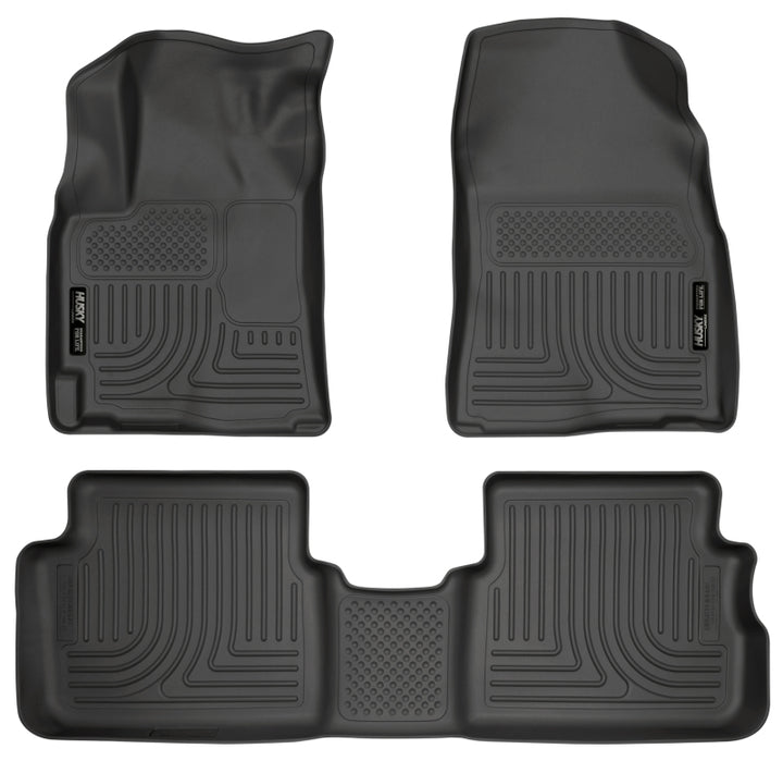 Husky Liners 09-12 Toyota Corolla/Matrix/Pontiac Vibe (FWD) WeatherBeater Combo Black Floor Liners.