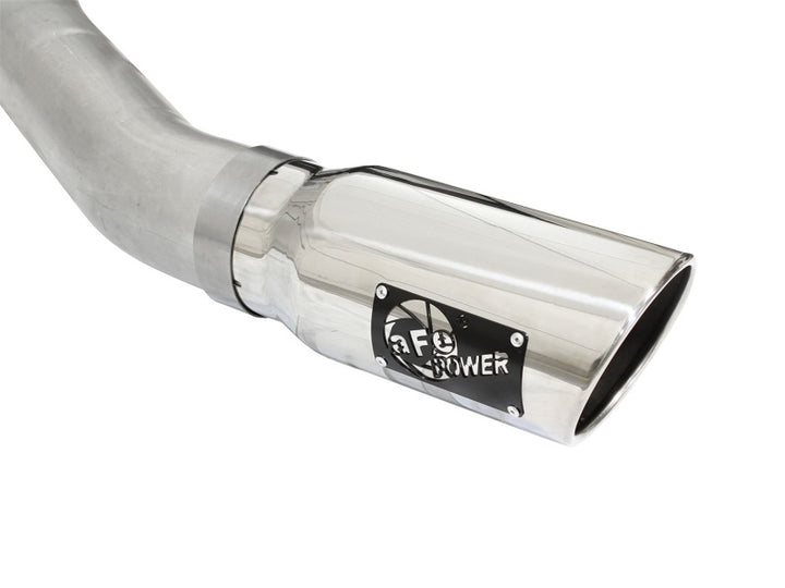 aFe Atlas Exhausts 4in Cat-Back Aluminized Steel Exhaust 2015 Ford F-150 V6 3.5L (tt) Polished Tip.