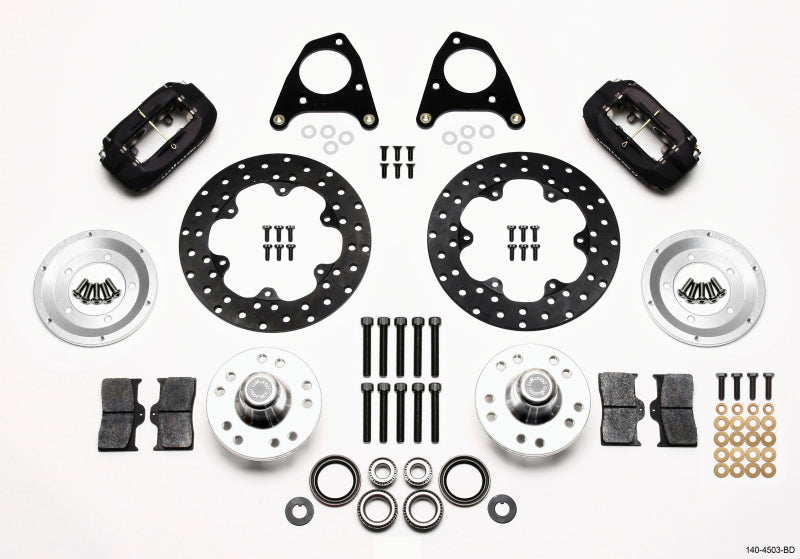 Wilwood Forged Dynalite Front Drag Kit Drilled Rotor 87-93 Mustang 84-86 SVO 5 Lug.