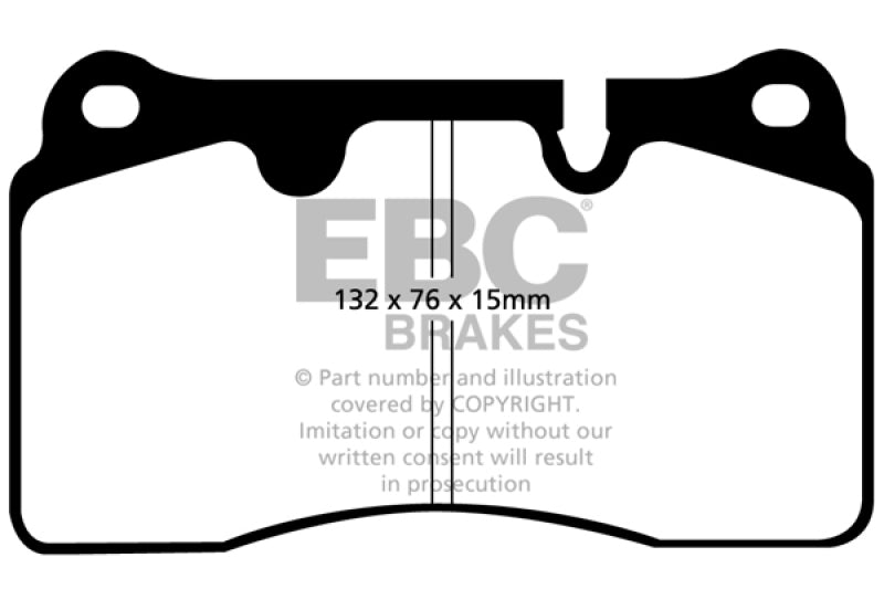 EBC 04-12 Aston Martin DB9 5.9 Redstuff Front Brake Pads.