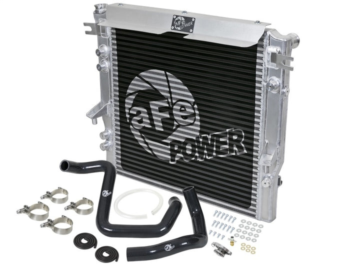 aFe BladeRunner GT Series Bar and Plate Radiator w/ Black Hoses 12-18 Jeep Wrangler (JK) V6 3.6L.