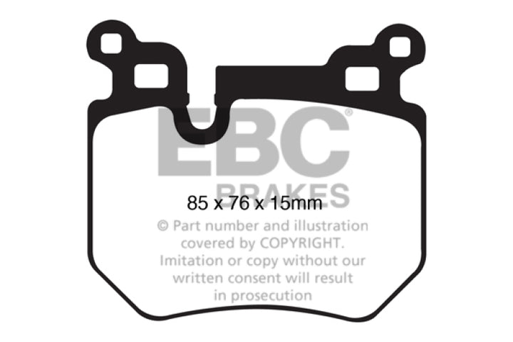 EBC 08-10 BMW 135 3.0 Twin Turbo Redstuff Rear Brake Pads.