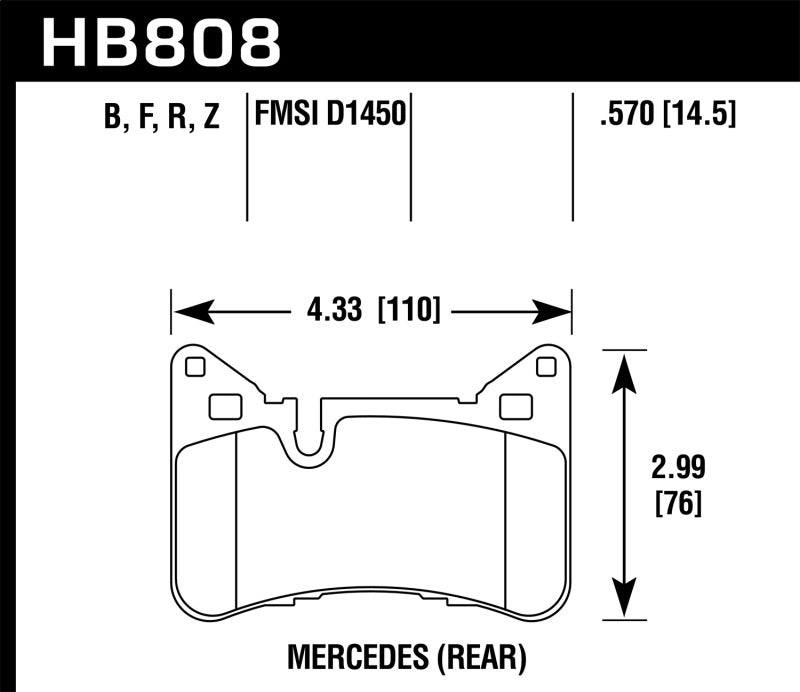 Hawk 10-15 Mercedes-Benz E63 AMG / 14-16 Mercedes-Benz E63 AMG S Ceramic Street Rear Brake Pads.