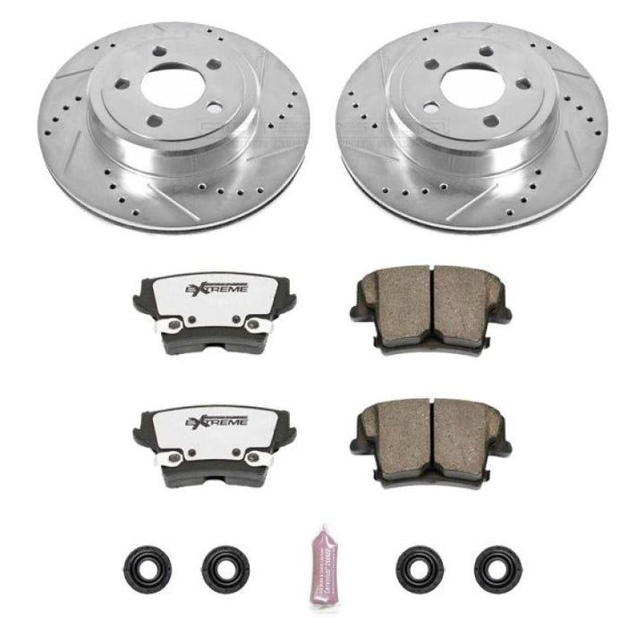 Power Stop 05-19 Chrysler 300 Rear Z26 Street Warrior Brake Kit.