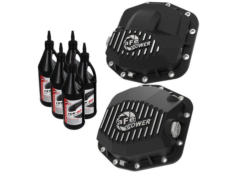 aFe Pro Series Front and Rear Diff Cover Kit w/ Oil 2018+ Jeep Wrangler (JL) V6 3.6L (Dana M220).