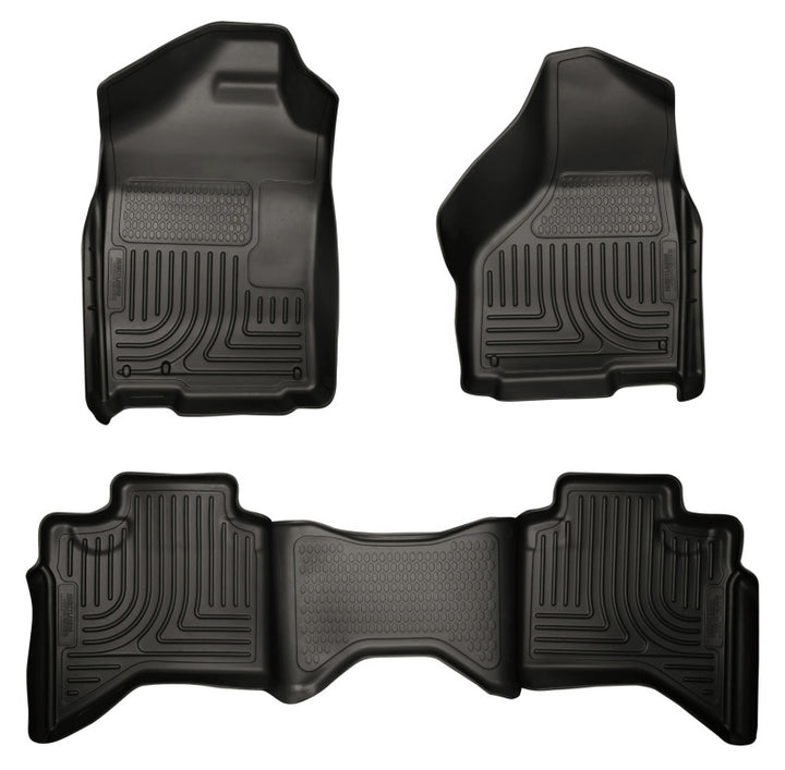 Husky Liners 03-08 Dodge Ram 1500/2500/3500 Quad Cab WeatherBeater Combo Black Floor Liners.