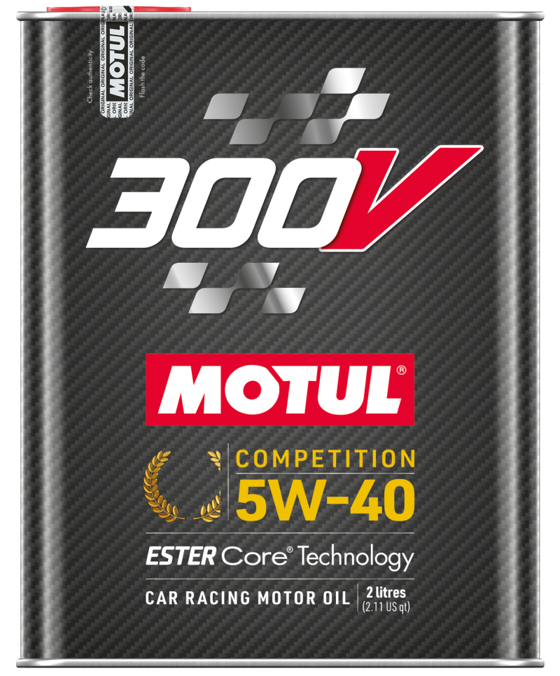 Motul 2L Synthetic-ester Racing Oil 300V COMPETITION 5W40 10x2L.