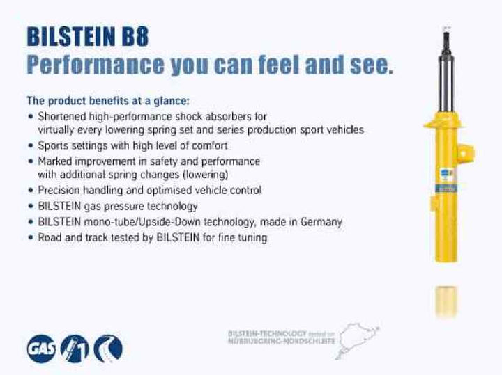 Bilstein B8 2015+ Mercedes Benz C300 4Matic W205 Rear Monotube Shock Absorber.