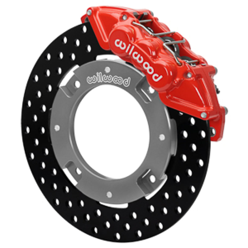 Wilwood 17-21 Can-Am X3RS Red 6-Piston Front Kit 11.25in - Drilled Rotors.