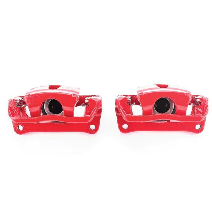 Power Stop 12-17 Ford F-150 Rear Red Calipers w/Brackets - Pair.