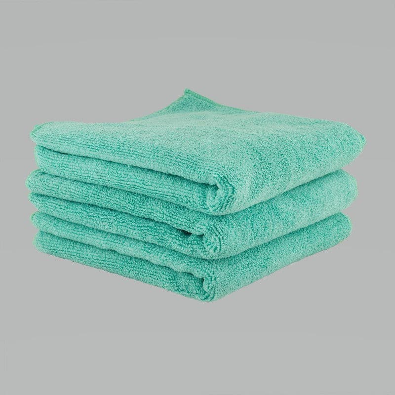 Chemical Guys Workhorse Microfiber Towel (Exterior)- 16in x 16in - Green - 3 Pack.