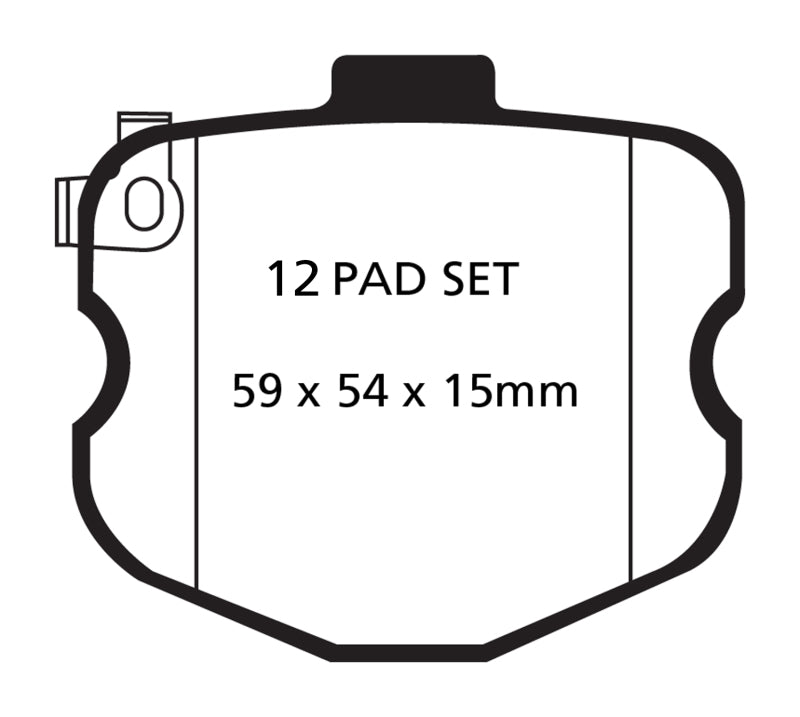 EBC 10-13 Chevrolet Corvette (C6) 6.2 Grand Sport Redstuff Front Brake Pads.