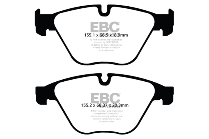 EBC 10+ BMW 535i 3.0 Turbo (F10) Yellowstuff Front Brake Pads.