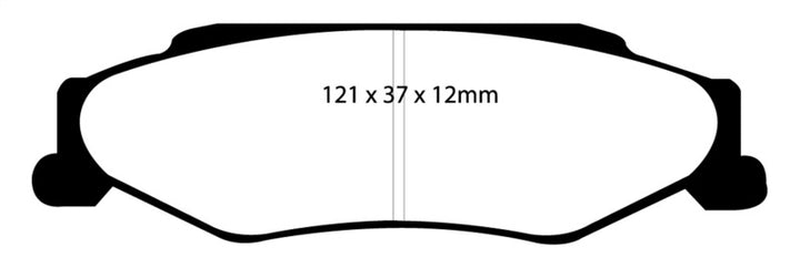 EBC 03-04 Cadillac XLR 4.6 Redstuff Rear Brake Pads.