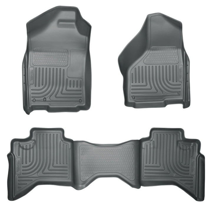 Husky Liners 03-08 Dodge Ram 1500/2500/3500 Quad Cab WeatherBeater Combo Gray Floor Liners.