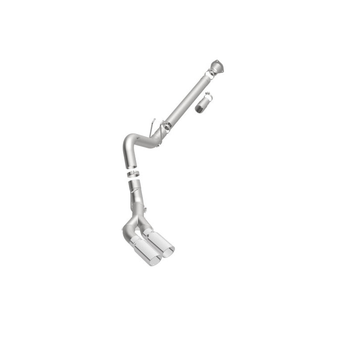 MagnaFlow 08-17 Ford F-250/F-350/F-450 4.6L/6.7 DPF-Back SS 4in Dual Single Passenger Side Rear Exit.