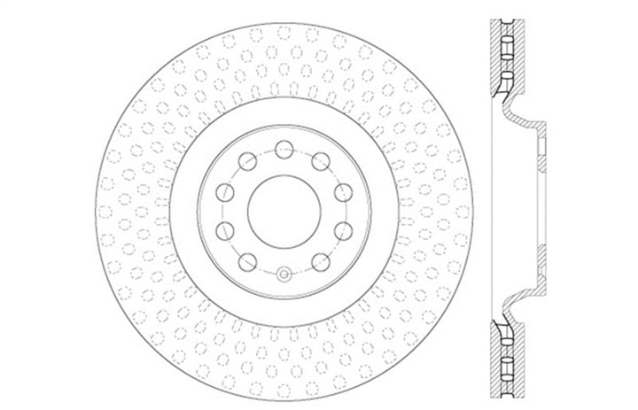 StopTech Slotted & Drilled Sport Brake Rotor.