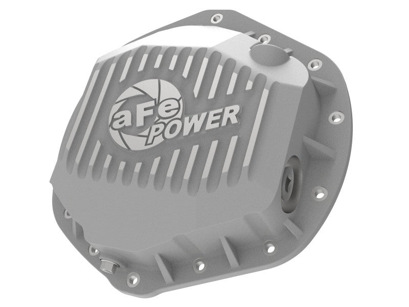 aFe Power Pro Series Rear Differential Cover Raw w/ Machined Fins 14-18 Dodge Ram 2500/3500.
