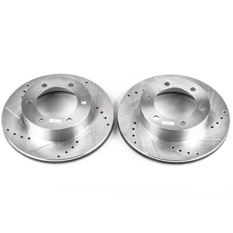 Power Stop 96-02 Toyota 4Runner Front Evolution Drilled & Slotted Rotors - Pair.