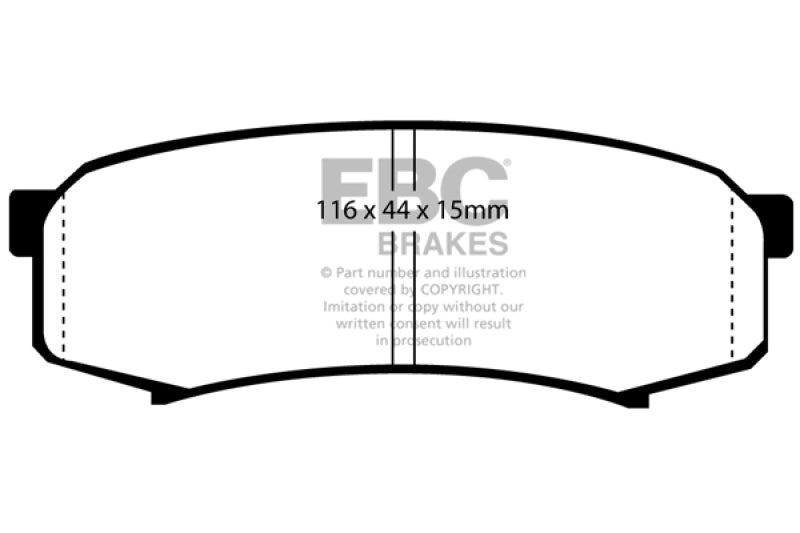 EBC 10+ Lexus GX460 4.6 Yellowstuff Rear Brake Pads.