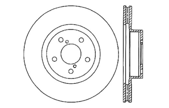 StopTech Slotted & Drilled Sport Brake Rotor.