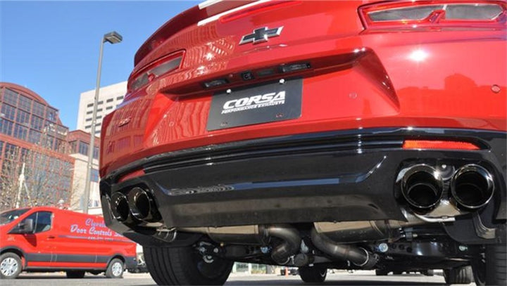 Corsa 2016 Chevrolet Camaro SS 6.2L V8 2.75in Black Xtreme Axle-Back Exhaust.